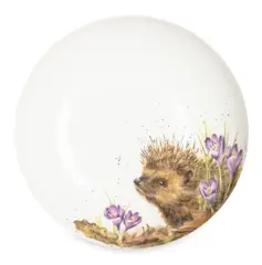 Тарелка для пасты "Забавная фауна. Пробуждение ежика", 22см, RWC WNB4341-XB-Hedgehog, Великобритания, Wrendale Designs, Royal Worcester