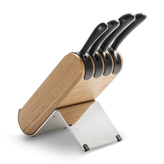 Набор из 4 кухонных ножей в подставке из ясеня, Signature Knife, Robert Welch