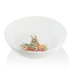 Салатник фарфоровый "Забавная фауна. Выращивай сам. Зайка", 25,5 см, Royal Worcester