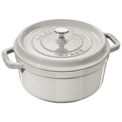 Кокот круглый, 3,8 л, 24 см, белый трюфель, La Cocotte, Staub