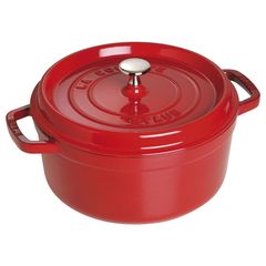 Кокот из чугуна 3,8 л, 24 см, вишневый, круглый, La Cocotte, Staub