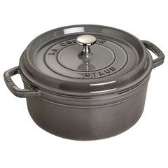 Кокот круглый, 3,8 л, 24 см, серый графит, La Cocotte, Staub