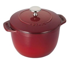 Кокот Staub, чугунный, объем 1.5 л, диаметр 16 см, вишневый