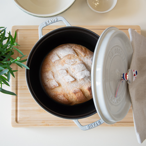 Кокот круглый, 3,8 л, 24 см, белый трюфель, La Cocotte, Staub