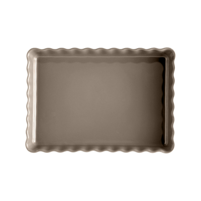 Форма для пирога прямоугольная из бургундской глины, 24х34 см, цвет: флинт, Emile Henry
