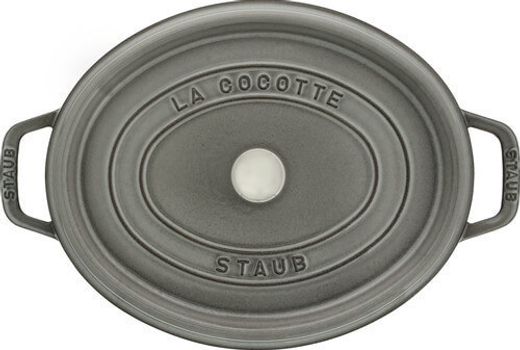 Кокот овальный, 31 см, серый графит, La Cocotte, Staub
