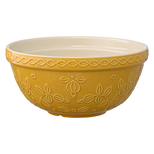 Миска для смешивания с узором Ягоды Тайги, 1,5 л, горчичная, Tkano