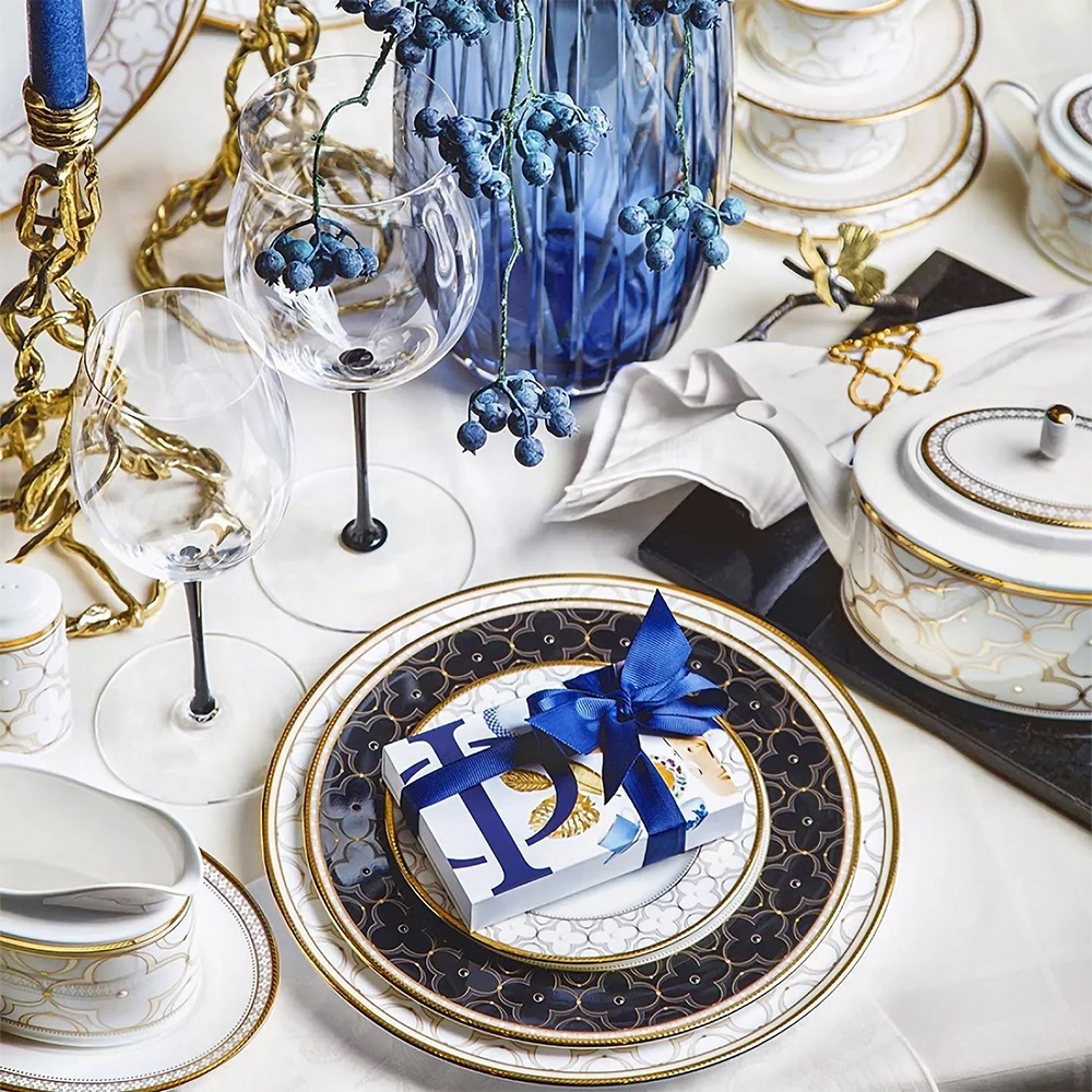 Чайник Noritake Трефолио, золотой кант 1,3 л, фарфор костяной