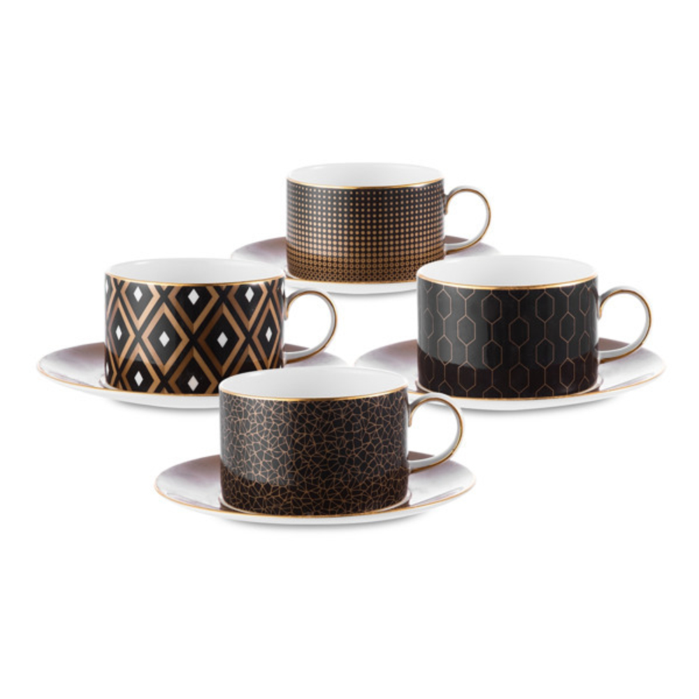 Набор чашек чайных с блюдцами Wedgwood Аррис 220 мл, 4 шт, фарфор