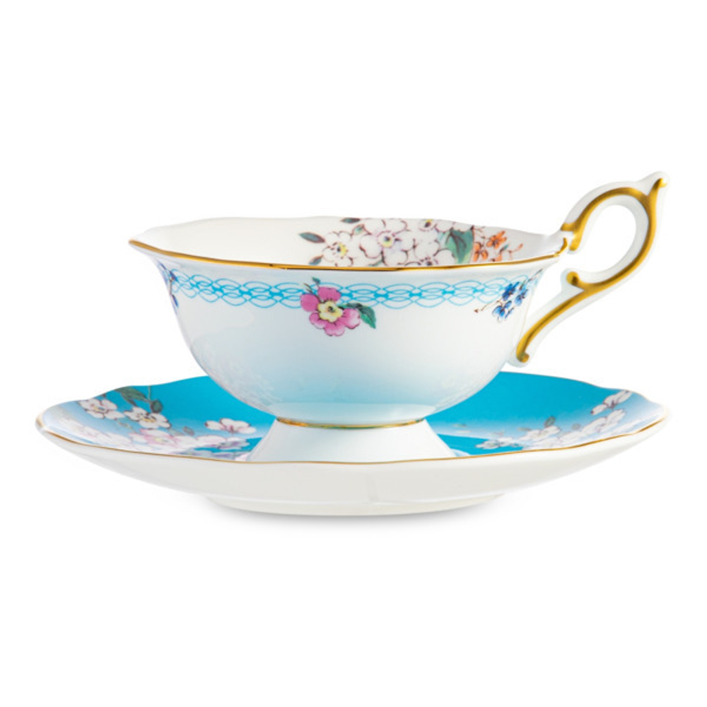 Чашка чайная с блюдцем Wedgwood Wonderlust Цветение 140 мл, фарфор, п/к