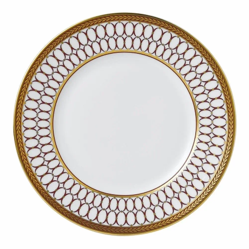 Тарелка десертная Wedgwood Ренессанс 18 см, фарфор, красная