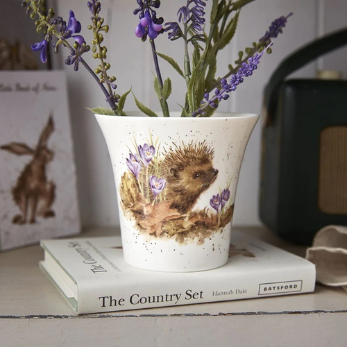 Фарфоровая ваза для цветов "Забавная фауна. Ежик", 10 см, Wrendale Designs, Royal Worcester