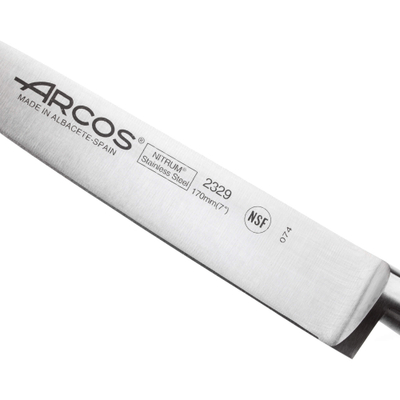 Нож для нарезки 17 см, из кованой высокоуглеродистой нержавеющей стали, черный, 2329, Riviera, Arcos