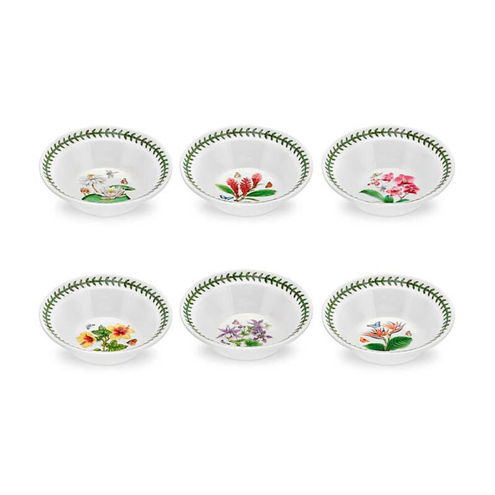 Набор тарелок для каши 6 шт, 15 см, Portmeirion "Ботанический сад. Экзотические цветы" PRT-EG05202 Этикет