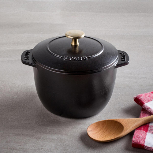 Кокот Staub, чугунный, объем 1.5 л, диаметр 16 см, черный