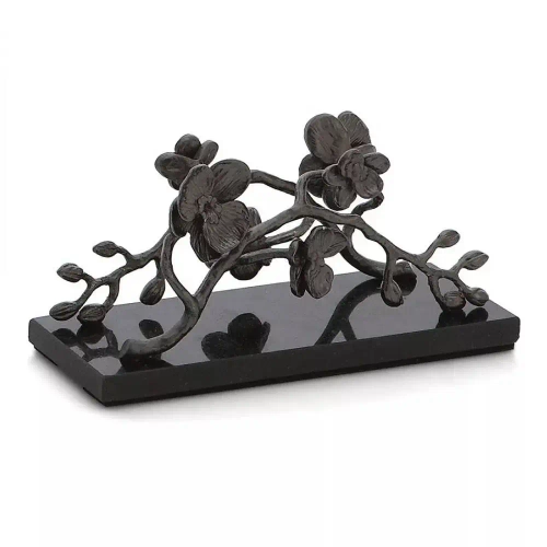 Салфетница Michael Aram Чрная орхидея 20 см, гранит, черная