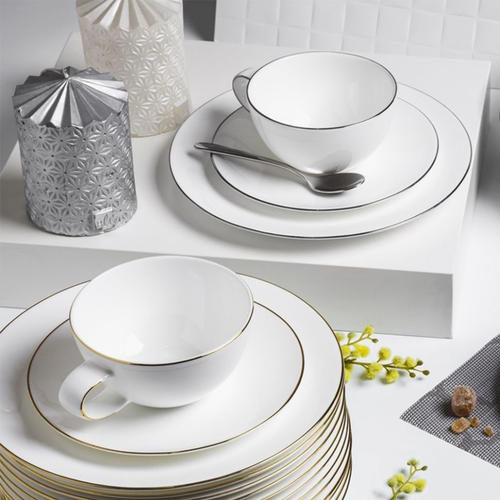 Тарелка закусочная 23см Mix&Match Синергия Платиновый кант