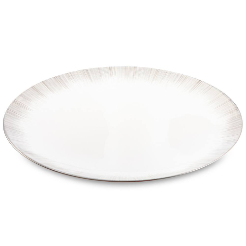 Тарелка обеденная Narumi Сверкающая Платина 28 см, фарфор костяной