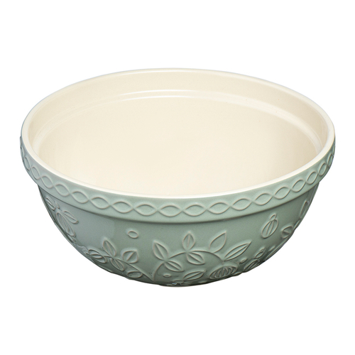 Миска для смешивания с узором Ягоды Тайги, 1,5 л, серо-мятная, Tkano