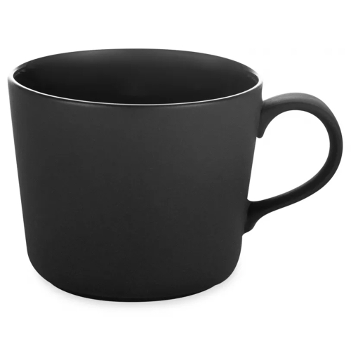 Чашка чайная с блюдцем Narumi 220 мл, фарфор костяной, черная матовая