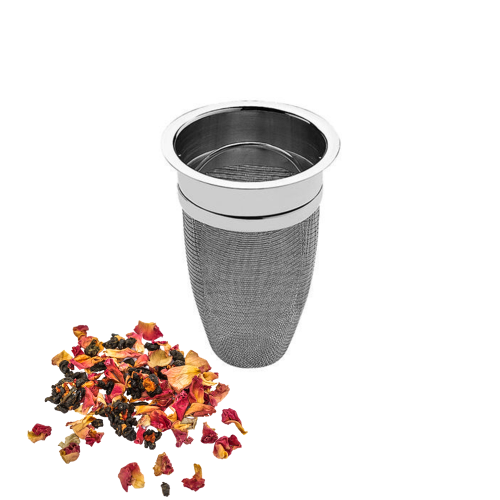 Чайник заварочный фарфоровый 1.5 л, с ситечком, колпаком из нержавеющей стали, белый, 211990, Salam, Guy Degrenne