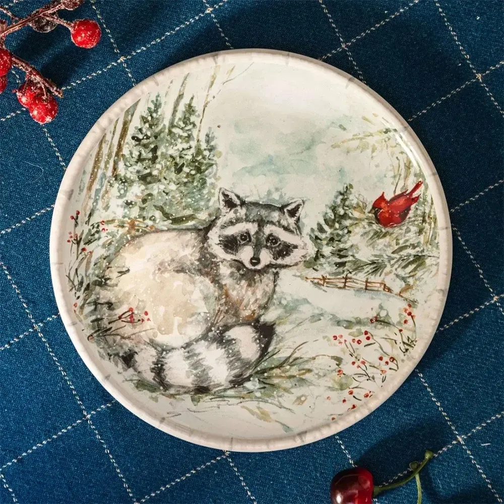 Тарелка закусочная 21,5 см Certified Int. Зимняя прогулка бежевая