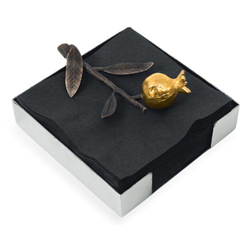 Салфетница Michael Aram Гранат 13 см, сталь нержавеющая