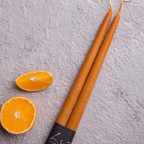 Набор свечей, 30 см, 2 шт, янтарный, Рустик, Luz Your Senses