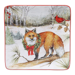 Тарелка десертная Лиса 21,5х21,5 см Certified Int. Зимний лес