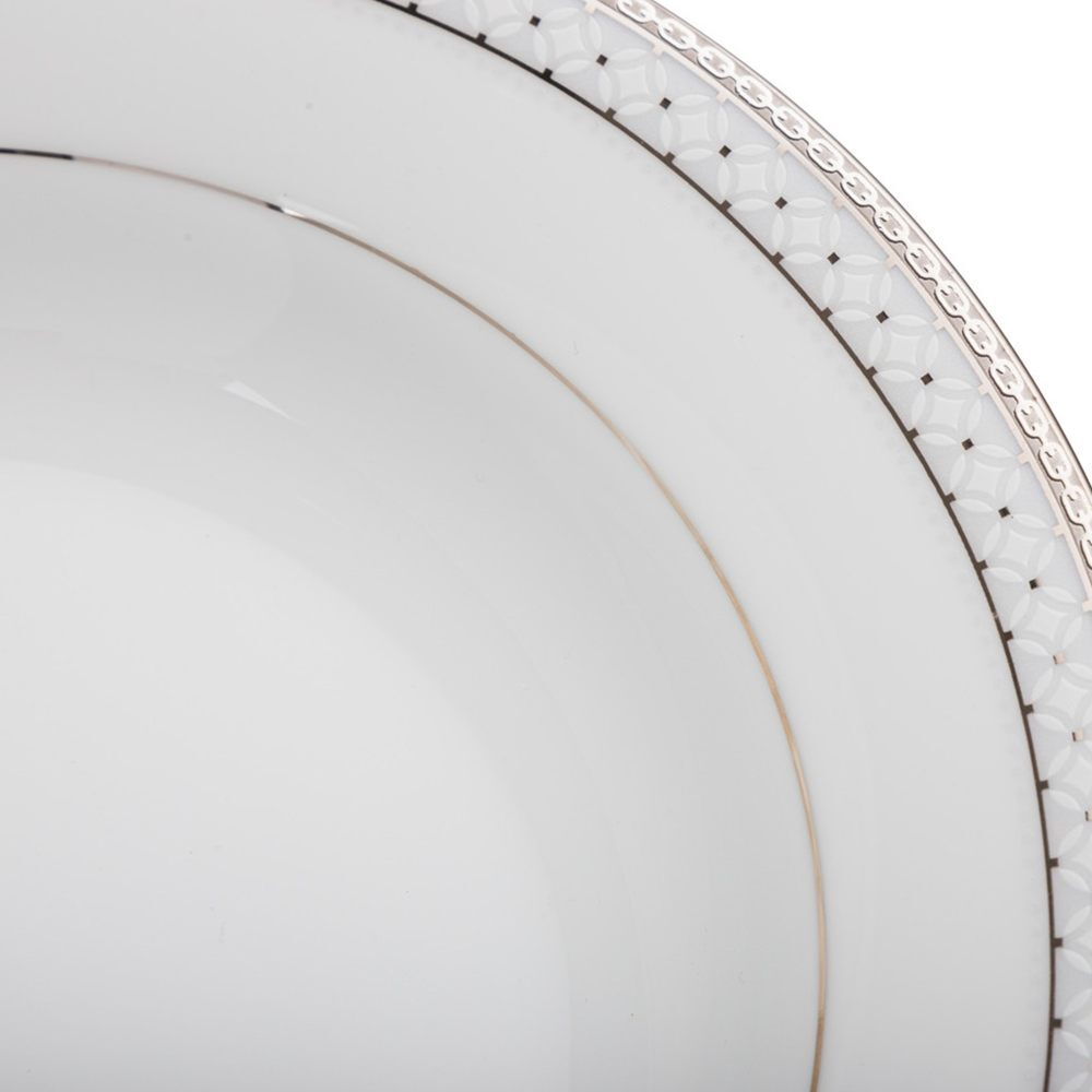 Тарелка суповая Noritake Рочестер Платиновый кант 22,6 см
