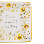 Тарелка пирожковая квадратная 15х15 см Certified Int. Подсолнухи, Каждое мгновение значимо