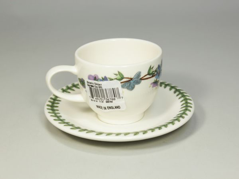 Чашка для эспрессо с блюдцем Portmeirion "Ботанический сад. Вероника" 100мл