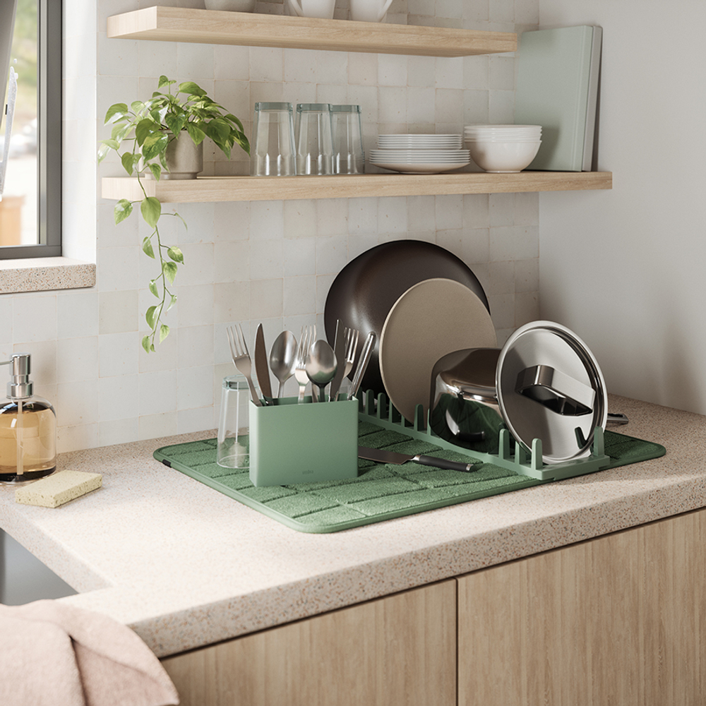 Коврик для сушки посуды Udry, 43х61 см, еловый, Umbra