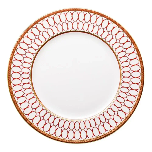 Тарелка обеденная Wedgwood Ренессанс 27 см, фарфор, красная