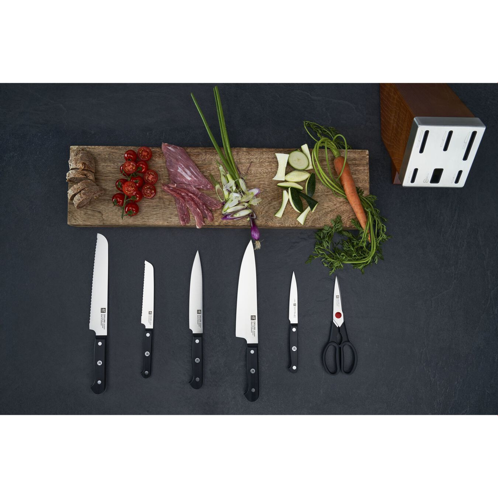 Набор ножей в подставке с заточкой, 7 предметов, Gourmet, ZWILLING