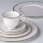 Купить Набор из 2 чайных пар 180 мл, фарфор, LEN100210032/100210042-2, Федеральный платиновый кант, Lenox в онлайн-магазине качественной посуды по выгодной цене