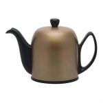 Чайник заварочный фарфоровый 900 мл, с колпаком, черный/бронзовый, 237415, Salam, Guy Degrenne