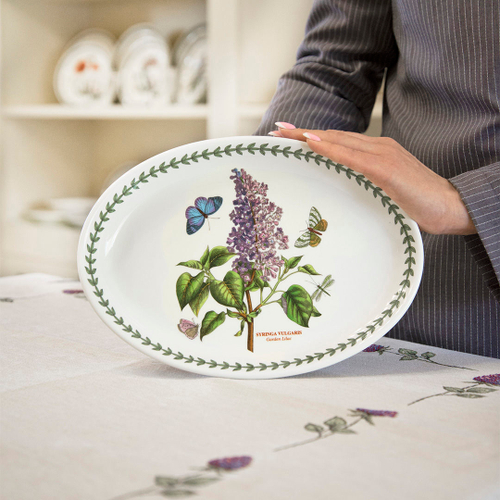 Блюдо овальное Portmeirion "Ботанический сад. Сирень" 28см