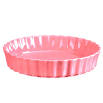 Круглая керамическая форма Киш, диаметр 24 см, высота 5 см, цвет: розовый, Emile Henry (486028)