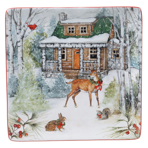 Блюдо сервировочное 32х32 см Certified Int. Зимний лес