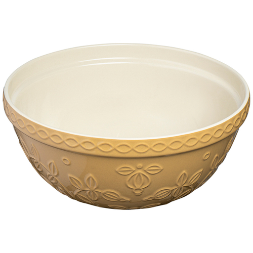 Миска для смешивания с узором Ягоды Тайги, 2,5 л, бежевая, Tkano