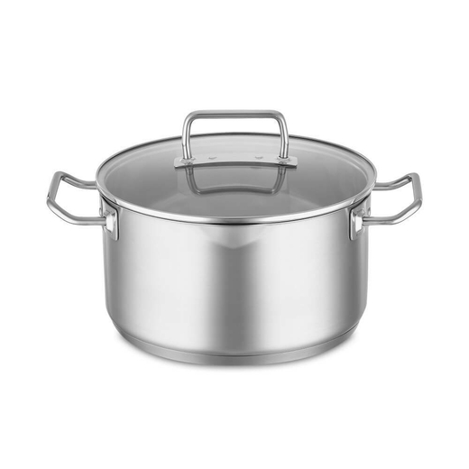 Кастрюля из нержавеющей стали  5,8 л, 24 см, со стеклянной крышкой, 91943 Roesle, Expertiso, Roesle