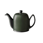 Чайник заварочный фарфоровый 700 мл, с колпаком, чёрный/оливковый, 240125, Salam, Guy Degrenne
