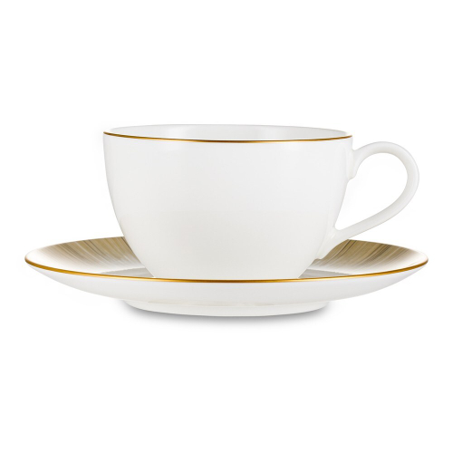 Чашка чайная с блюдцем Narumi Сверкающее Золото 270 мл, фарфор костяной