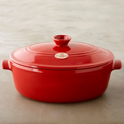 Кастрюля керамическая для курицы и утки, 6 литров, 26x33 см, Emile Henry