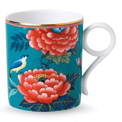 Кружка Wedgwood Пионы 240 мл, фарфор, зеленая