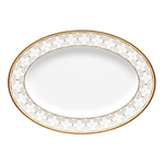 Блюдо овальное Noritake Трефолио, золотой кант 37 см