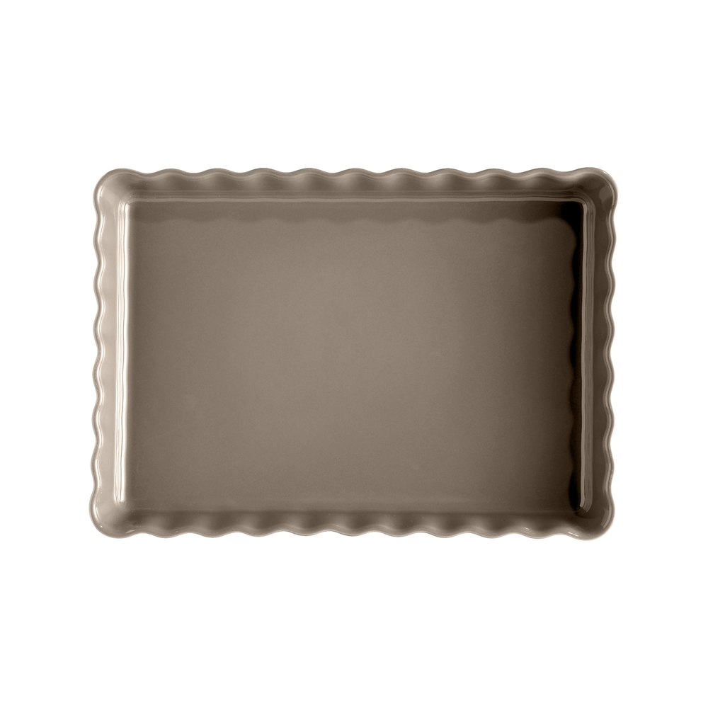 Форма для пирога прямоугольная из бургундской глины, 24х34 см, цвет: флинт, Emile Henry