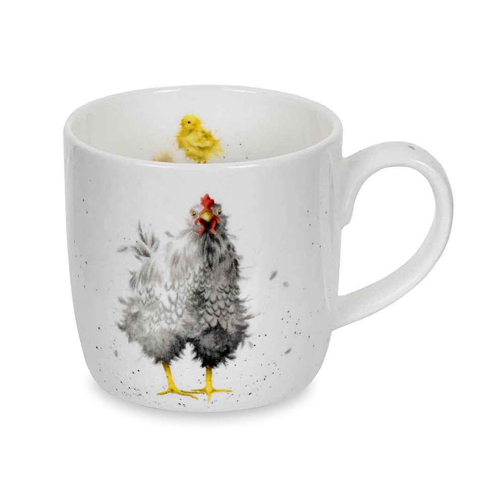 Фарфоровая кружка для чая и кофе "Забавная фауна. Любопытная курица", 310 мл, Royal Worcester