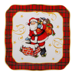 Тарелка десертная На трубе 15х15 см Certified Int. Винтажный Санта